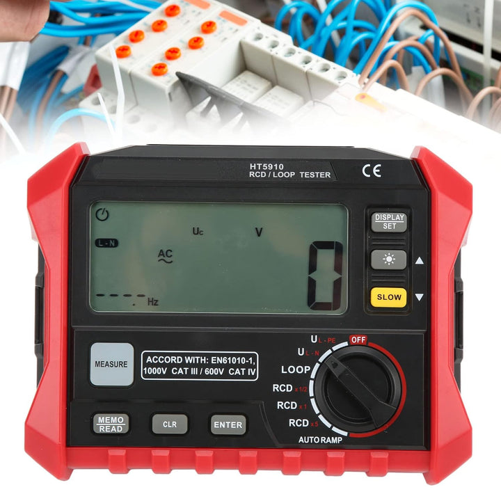 RCD-Widerstandsprüfgerät, RCD-Schleifentest 45Hz-65Hz Schleifenwiderstandsprüfgerät Multifunktional