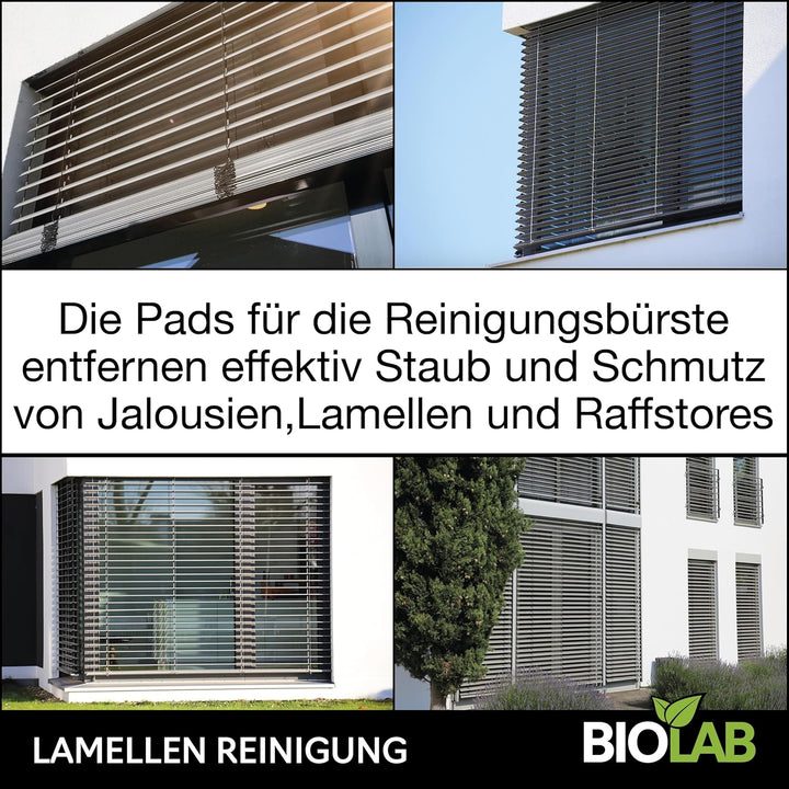 BIOLAB Lamellen-Reinigungspads (4 Stück) für Lamellenreinigungszange, Ersatz Pads für Lamellenreinig