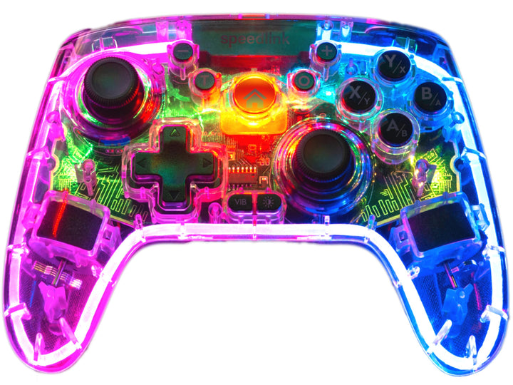 Speedlink RAIT NX RGB Gamepad - Controller PC wireless Bluetooth oder USB, Hall Effekt Sensoren, tra
