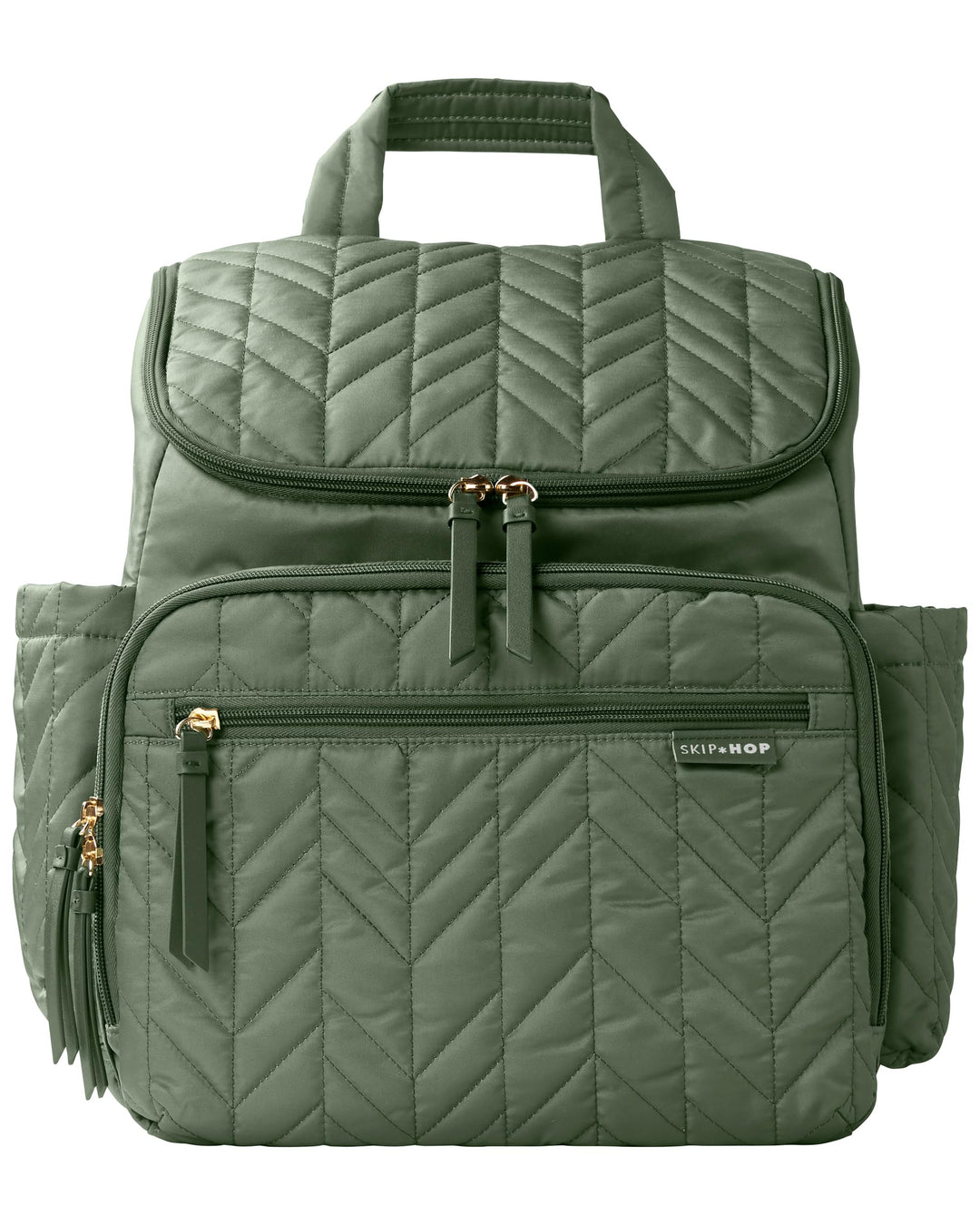 Skip Hop Forma Wickeltasche, Rucksack für Mutter und Vater, grosses Fach mit zwei Packwürfeln, gepol