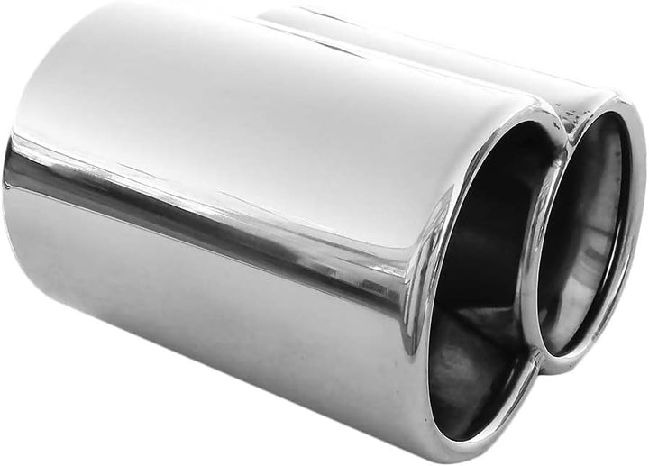 Doppel Auspuffblende Endrohr Auspuff Universell Schalldampfer Doppelendrohr Endrohrblende Sport Spor