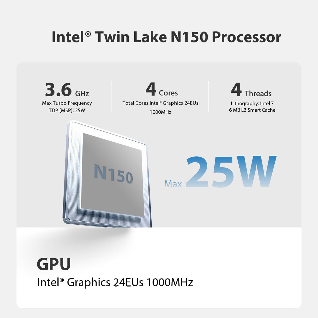 Beelink Mini PC, 12th Gen Intel Alder Lake-N100 Prozessor (bis zu 3.40GHz), EQ12 Office Mini Compute