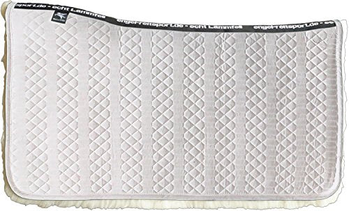 Engel Reitsport Lammfell Western Squarepad WPAD1 Stoff schwarz weiss-weiss, weiss-weiss