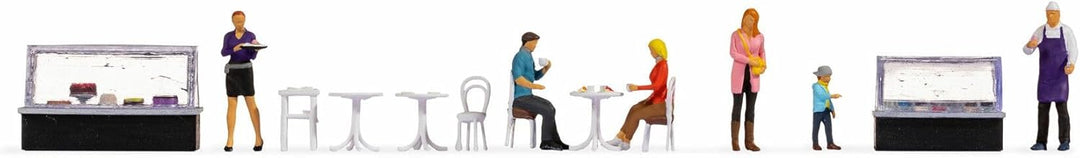 NOCH 16245 Figuren-Themenwelt Cafe, Mehrfarbig