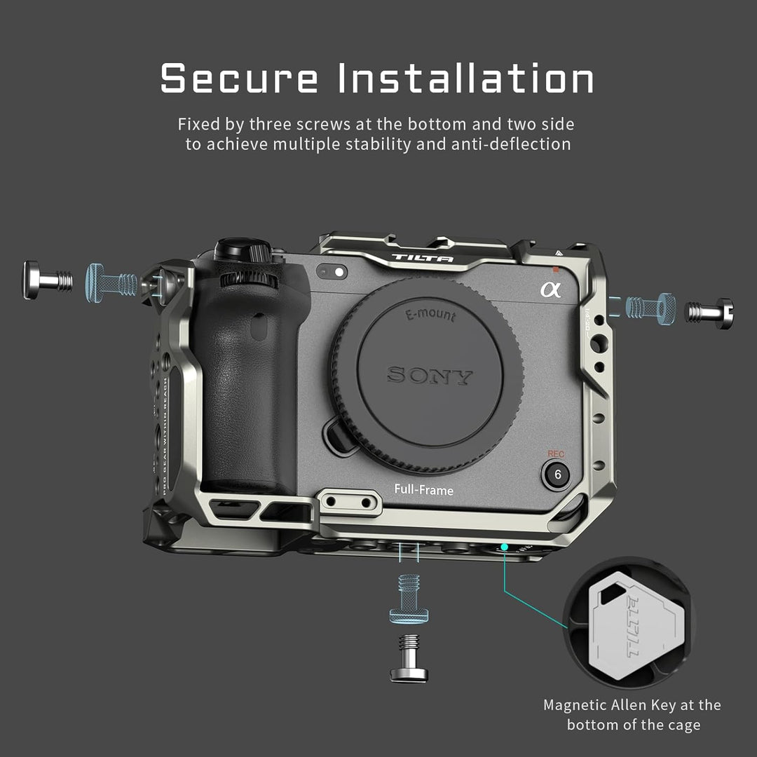Tilta FX3 FX30 Cage, komplettes Kameragehäuse kompatibel mit Sony FX3/FX30 Basic Kit mit HDMI Kabelk