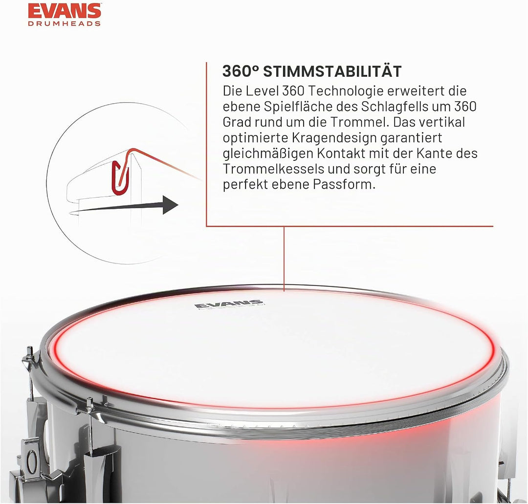 Evans UV2 beschichtetes Schlagfell, 30, 4 cm 12-Zoll Single Head, 12-Zoll Single Head