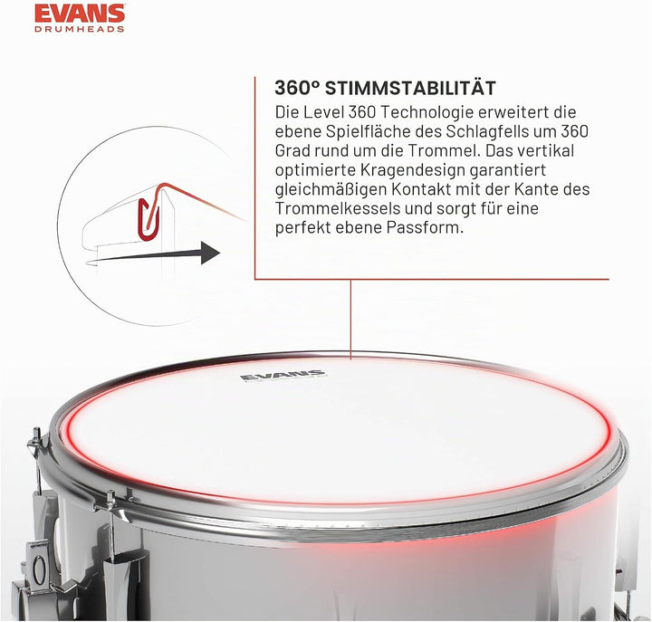 Evans UV2 beschichtetes Schlagfell, 30, 4 cm 12-Zoll Single Head, 12-Zoll Single Head