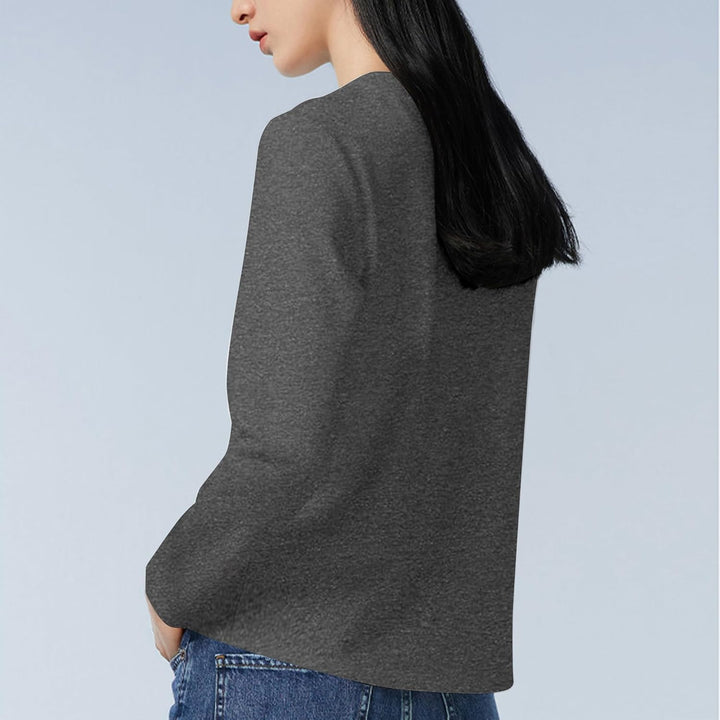 LiKing Langarmshirt Damen Basic Longsleeve Langarm-Shirt Oberteil Tops mit Stretch Baumwolle 3er Pac