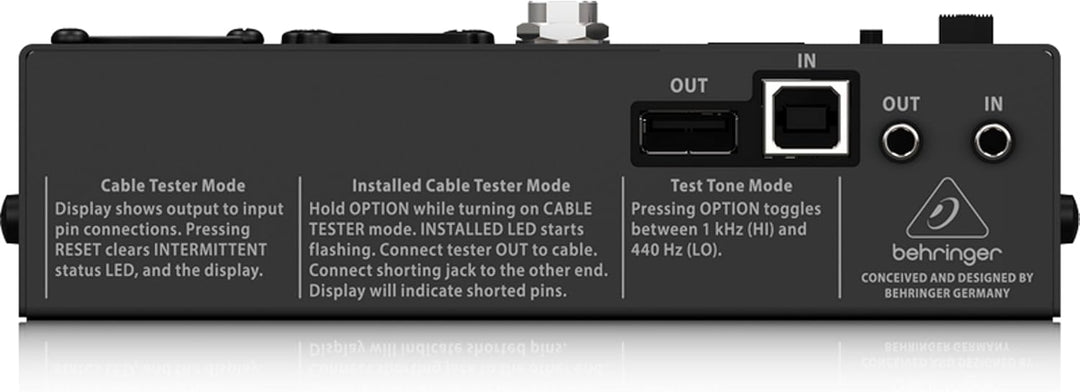 Behringer CT200 Mikroprozessorgesteuerter 8-in-1-Kabeltester, CT200