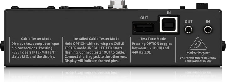 Behringer CT200 Mikroprozessorgesteuerter 8-in-1-Kabeltester, CT200