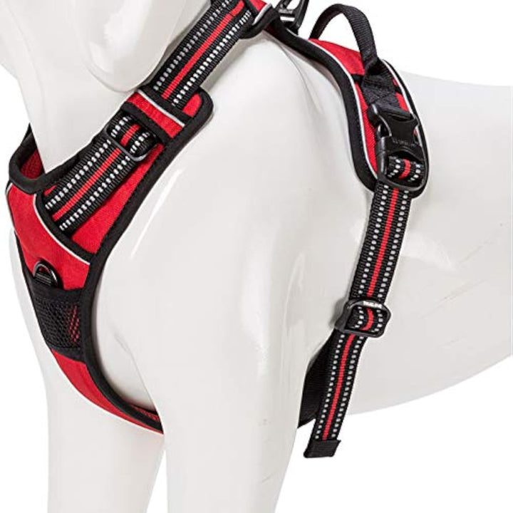 WINHYEPET Truelove Hundegeschirr No-Pull Reflektierendes verstellbar Haustiergeschirr mit 2 Leinencl