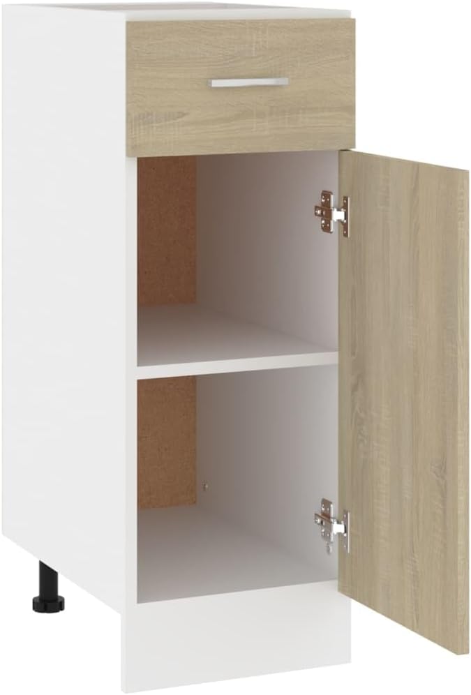 vidaXL Schubunterschrank Lyon Sonoma-Eiche 30x46x81,5 cm Holzwerkstoff, Küchenschrank, Gastronomiesc