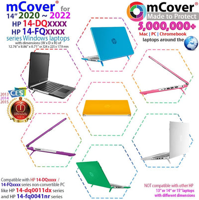 mCover Hülle kompatibel mit 2020 ~ 2022 14 Zoll HP 14-DQxxxx / 14-FQxxxx Serie (nicht kompatibel mit