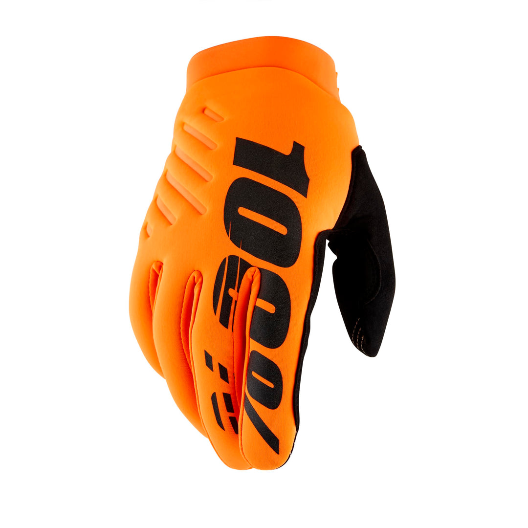 100% Brisker Youth Schutzhandschuhe, Schwarz/Grau orange/noir M, orange/noir M