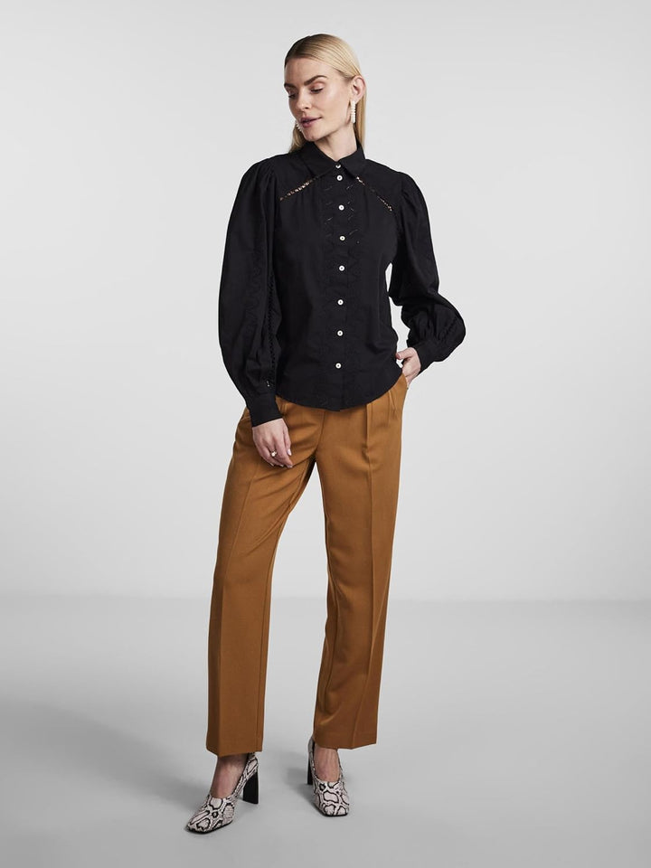 YAS Damen Yaskenora Ls Shirt S. Noos Bluse (1er Pack) L Schwarz, L Schwarz