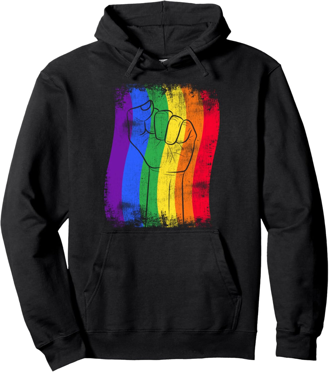 Lesbian Schwul Homo Outfit LGBT Gay Homosexualität Flagge Pullover Hoodie