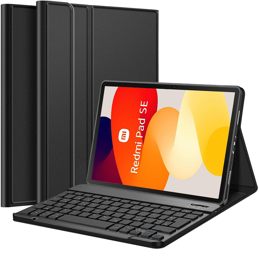 Wineecy Tastatur Hülle für Xiaomi Redmi Pad SE 11 Zoll 2023 Tablet, Slim Schutzhülle mit Magnetisch