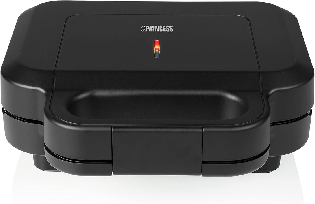 Princess Sandwichmaker 127007 – 22 x 11 cm Grillfläche – 4 halbe Sandwiches – 800 W, Schwarz 2 diago