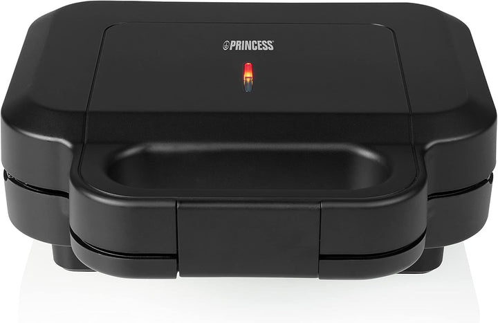 Princess Sandwichmaker 127007 – 22 x 11 cm Grillfläche – 4 halbe Sandwiches – 800 W, Schwarz 2 diago