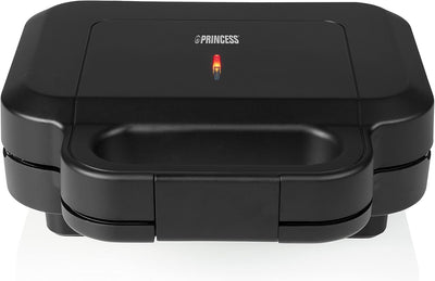 Princess Sandwichmaker 127007 – 22 x 11 cm Grillfläche – 4 halbe Sandwiches – 800 W, Schwarz 2 diago