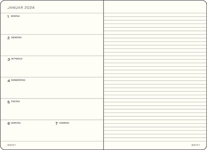 LEUCHTTURM1917 367691 Wochenkalender & Notizbuch Master (A4+) 2024, mit Extraheft für Adressen und J