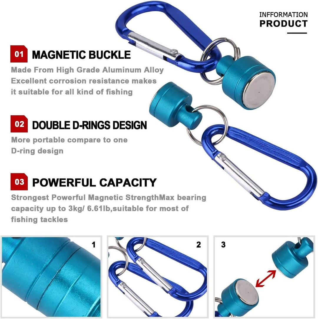 Goture Kescher Angeln,Kescher Angeln Gummiert,Angelkescher mit Magnetischer Verschluss，Unterfangkesc