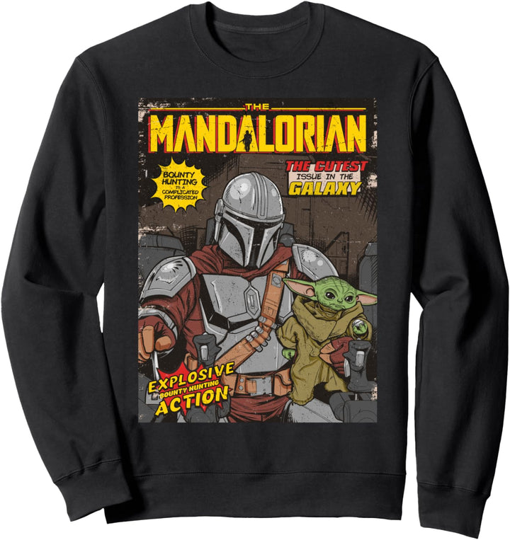 Star Wars Mandalorian & The Child Comic Book Cover Sweatshirt