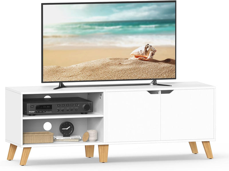 VASAGLE TV-Schrank, Fernsehtisch mit 2 Türen, 140 cm lang, TV-Regal für Fernseher bis zu 60 Zoll, ve