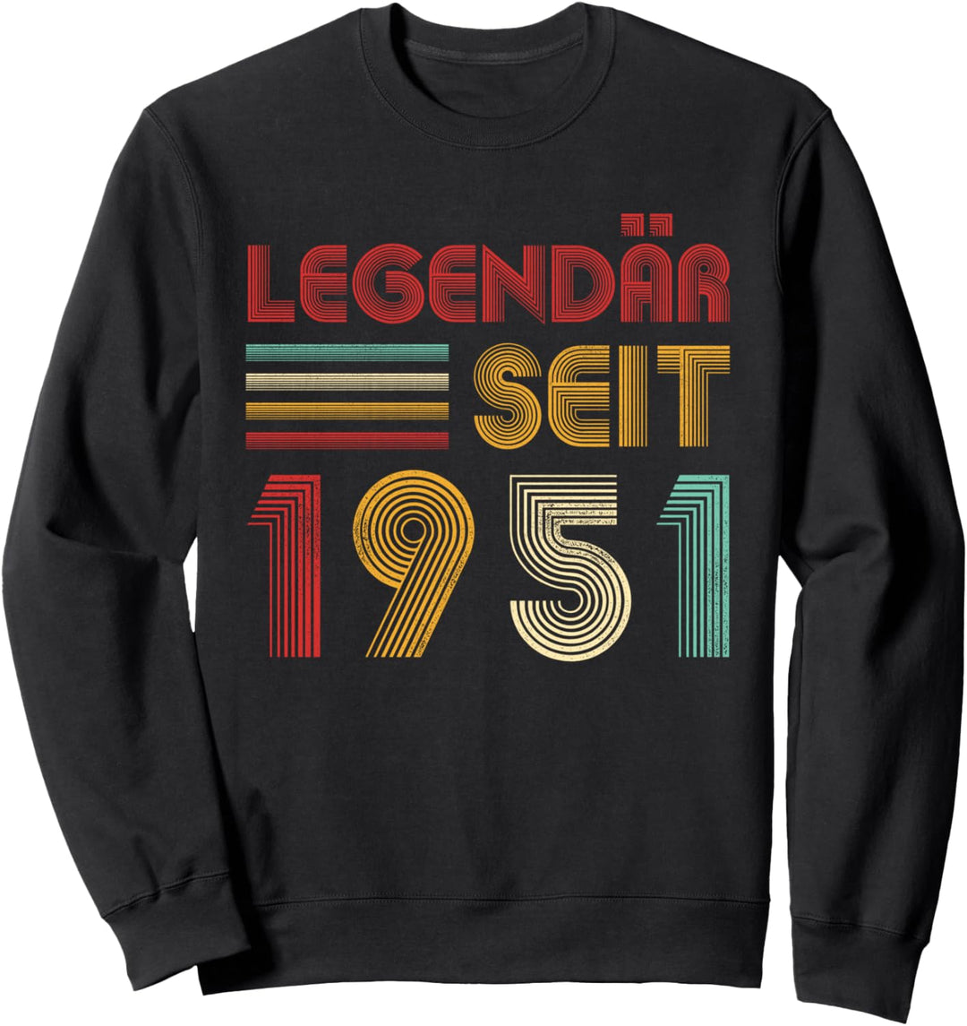 Legendär seit 1951 Vintage 70. Geburtstag Geschenk Sweatshirt