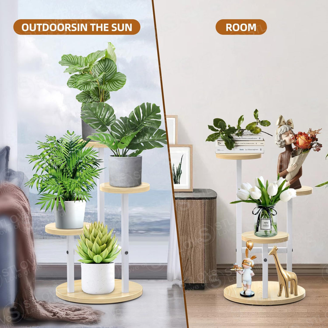 Pflanzenregal, STLOVe® Blumenständer, 3 Etagen Blumenregal, Pflanzenständer, Blumentreppe für Zimmer