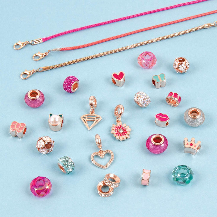 Make It Real Rosa Freundschaftsband-Set mit Halo-Anhängern und Perlen! - Kinderschmuck - Geschenke f