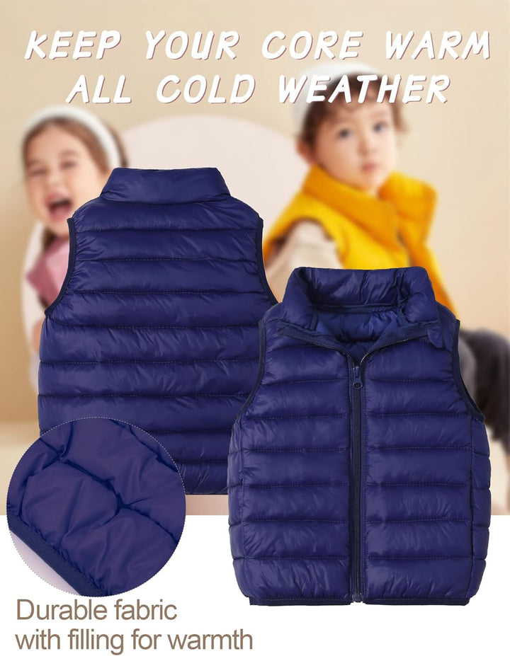 Happy Cherry Kinder Winterweste Gefütterte Stehkragen Weste Winddicht Ärmellose Jacke Baby Warme Ste