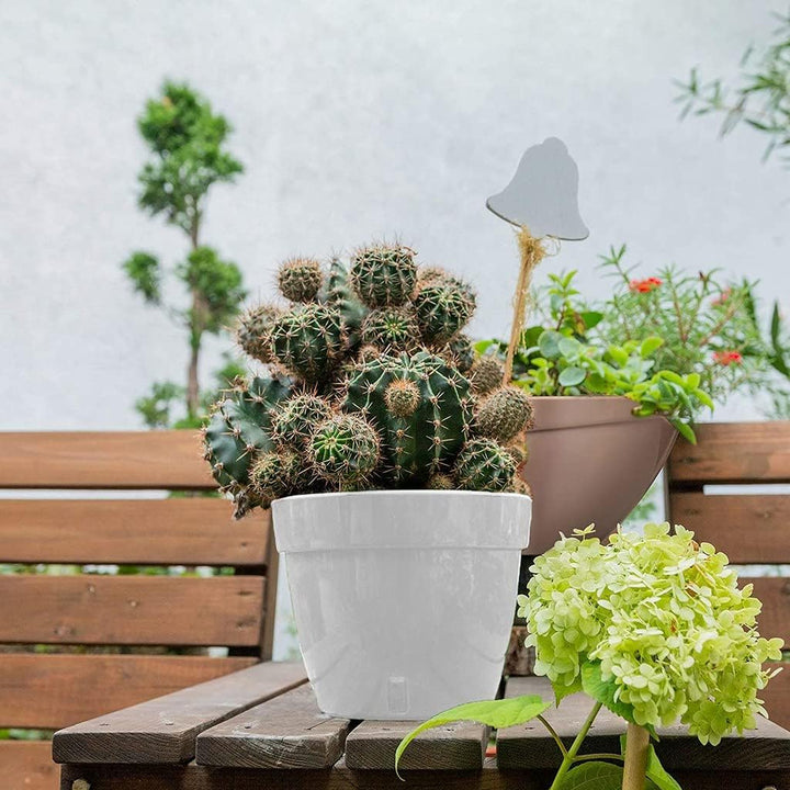 Santino ASTI 3er Set 20CM Selbstwässernder Blumentopf mit Wasserstandsanzeiger - Rund Premium Qualit