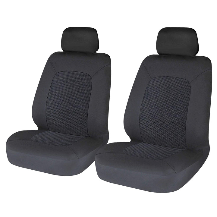 Sakura SS5401 Vordersitzbezüge für Auto und Transporter, Hampton, 1 Paar, Schwarz, universal, einfac