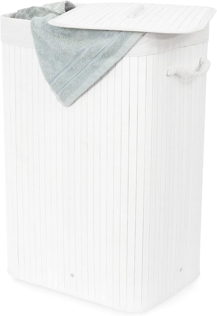 Compactor Wäschekorb Weiss 40 x 30 x H.60 cm Weiss Klassisch, Weiss Klassisch