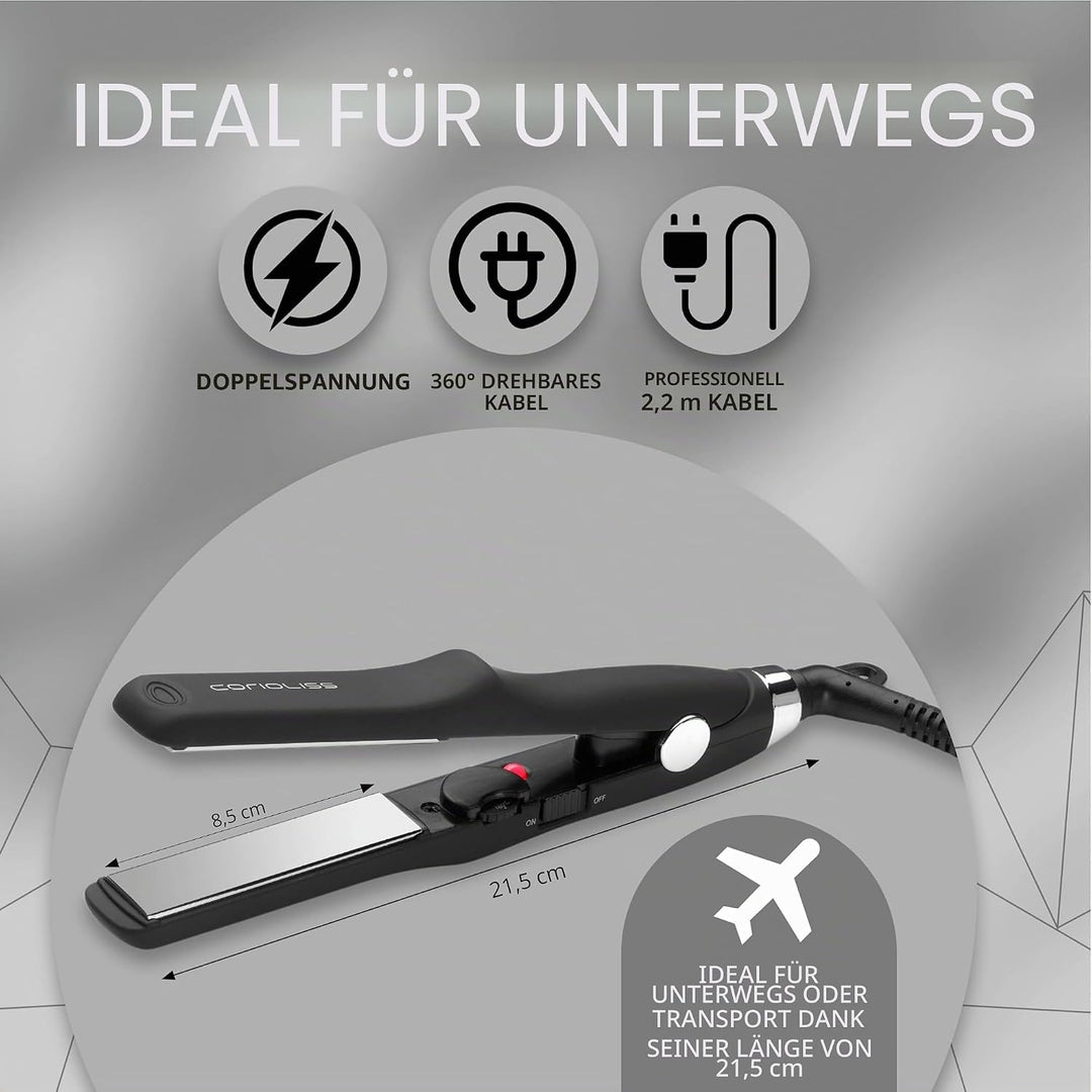 CORIOLISS C-TRIP | Haarglätter für Frauen | Titanium Glätteisen für feines Haar | Professionelles Gl