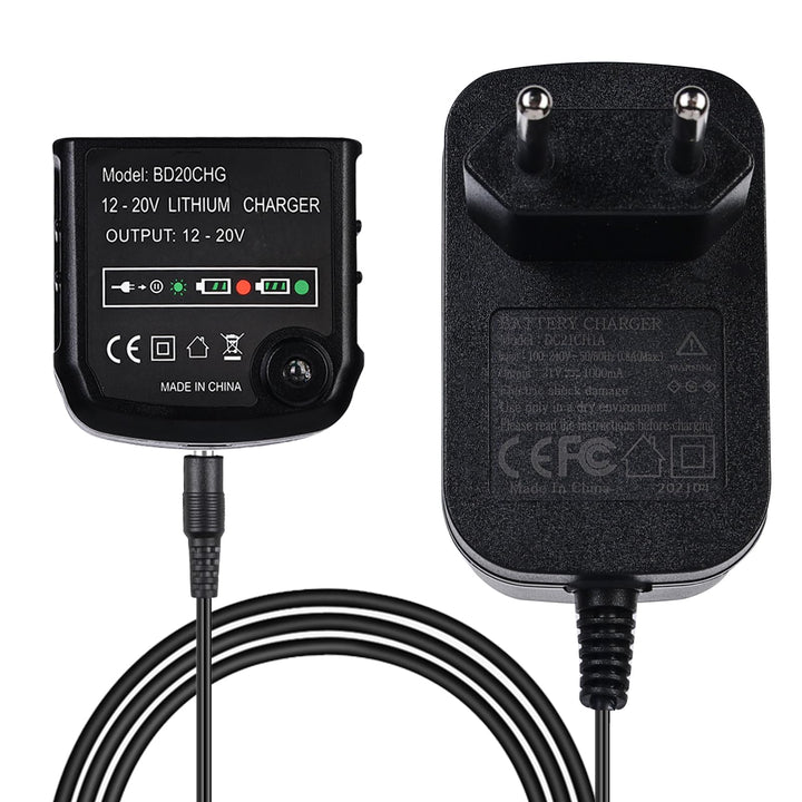 Ladegerät Kompatibel mit Black & Decker: Ladegerät 18V/20V Lithium-Akku für Black & Decker 10,8V/14,
