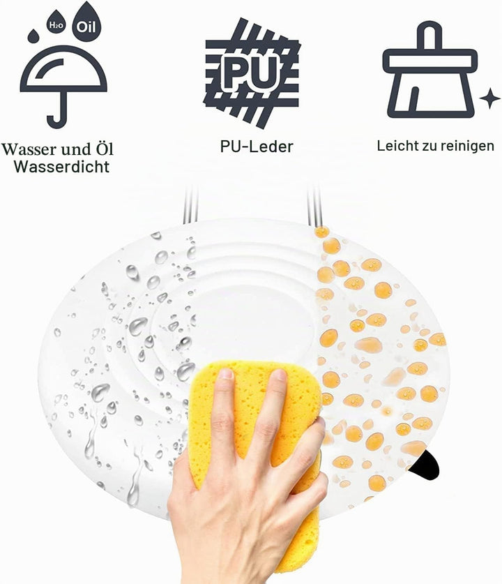 Ergonomischer Rollhocker mit Rückenlehne Arbeitshocker Drehhocker Rollhocker 360° drehbar Höhenverst