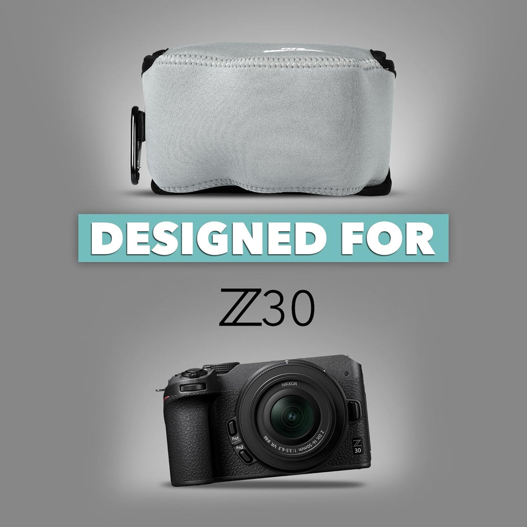 MegaGear Ultraleichte Kameratasche aus Neopren, kompatibel mit Nikon Z30 (16-50mm) (Grau), Grau