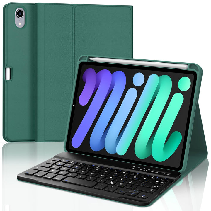 IVEOPPE Tastatur für iPad mini 7 (A17 pro) 2024 / Mini 6 2021, Hülle mit Tastatu Magnetisch Bluetoot