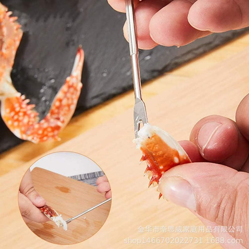 Meeresfrüchte Werkzeug Set, 12-teilig Krabbenschäler Gabeln Öffner Schalentier Hummerbein Schäler fü