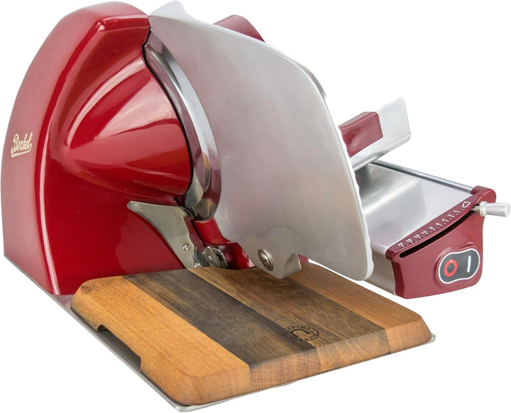 Berkel Aufschnittmaschine Home Line 250 in Rot - Premium Schneidemaschine inkl. passgenauem handgefe