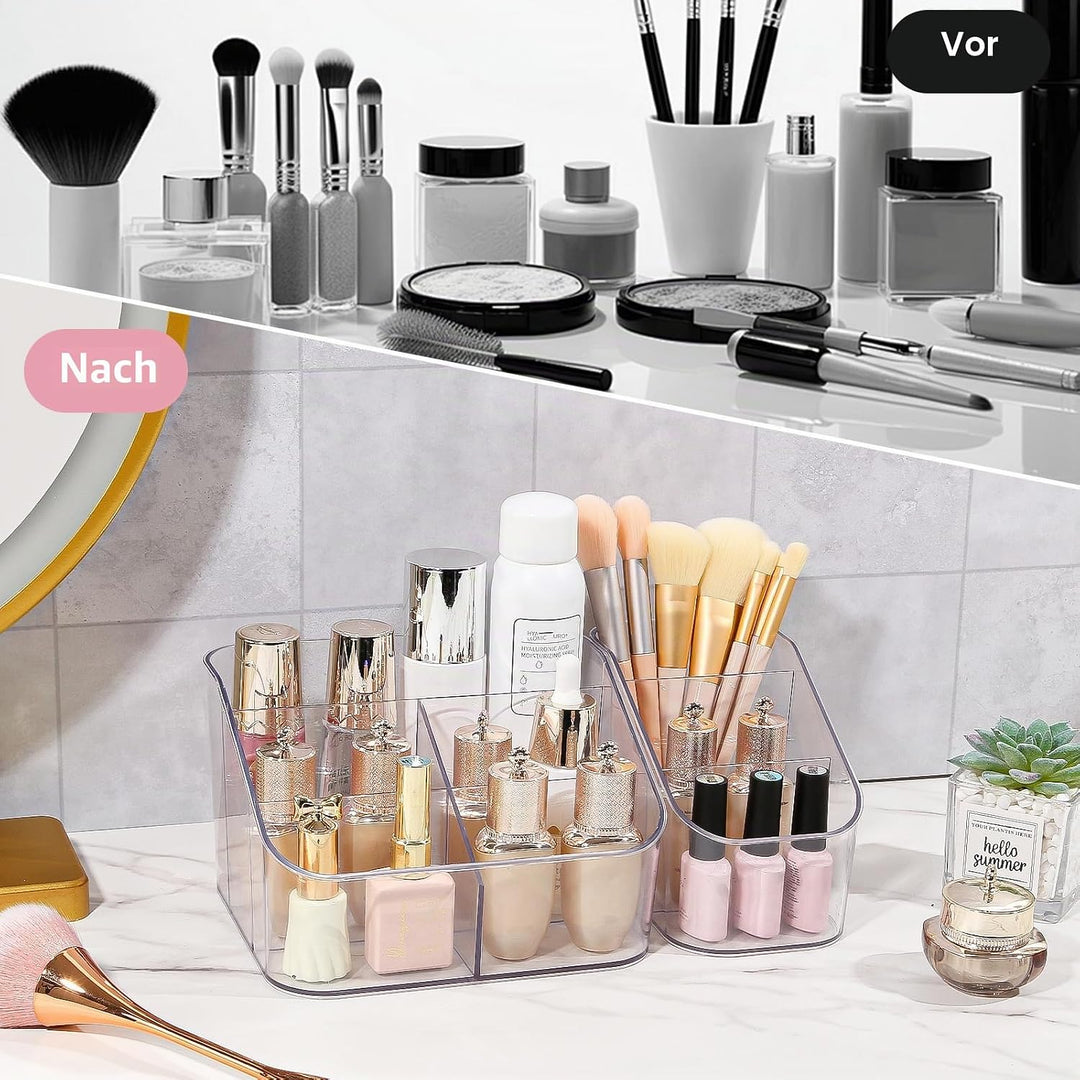DASITON Make Up Organizer mit 5 Fächern, Pinselhalter Kosmetik Aufbewahrung Makeup Pinsel Organizer