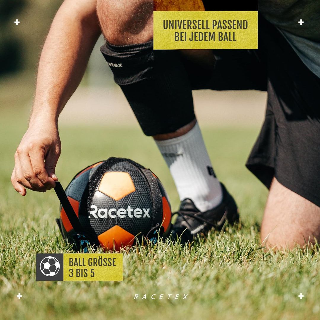 Racetex Fussballtrainer mit Schnur [EINSTELLBARE LÄNGE] - Das perfekte Trainingsgerät für Fussballer