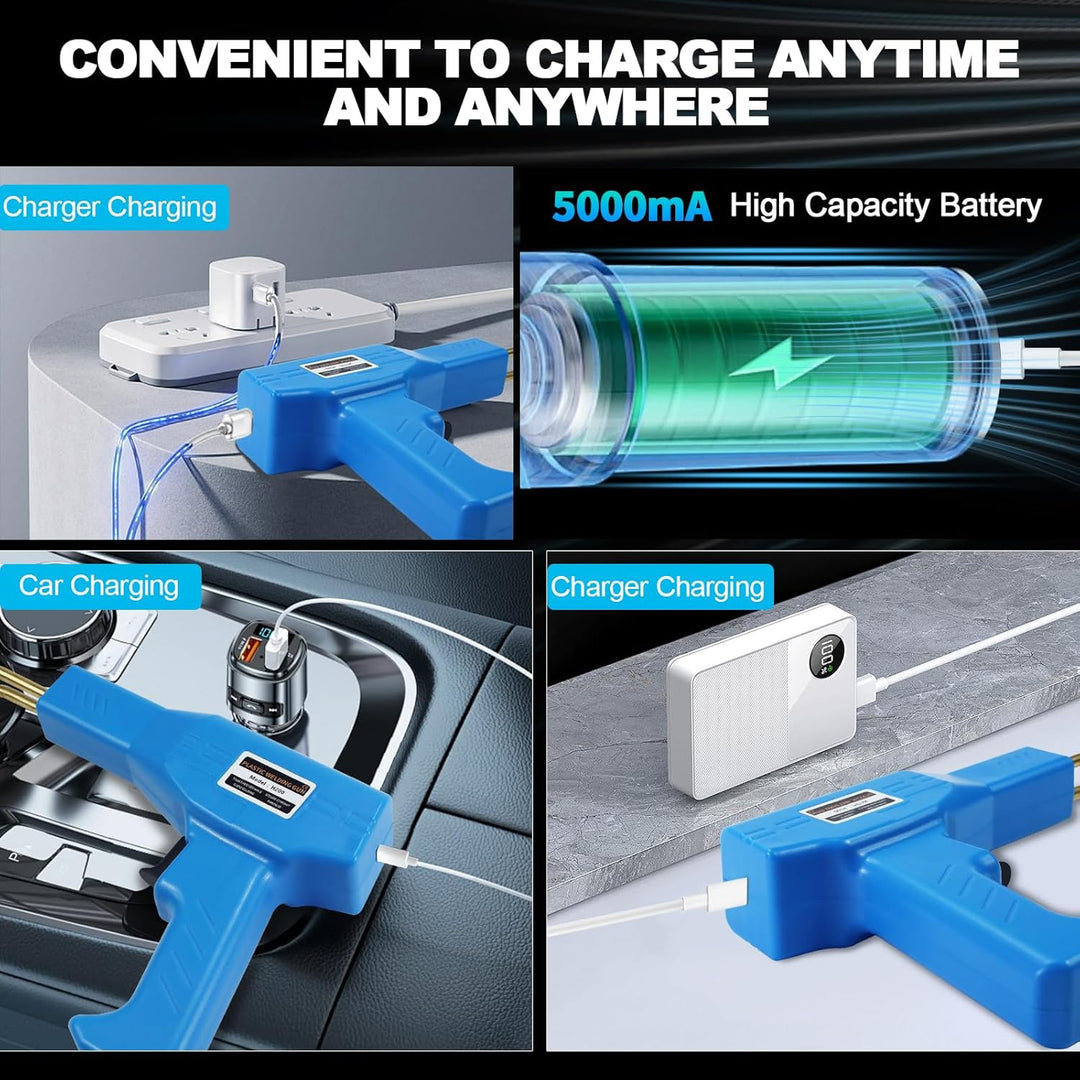 200W Kunststoff Schweissgerät, Kabellos Plastik Schweissgerät mit 1050Stk Heisshefter, Kunststoff Re