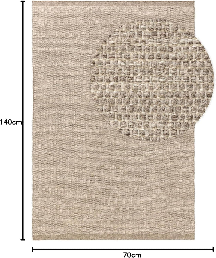 benuta Pure Wollteppich Rocco - Wolle - Rechteckig & im Style: Uni, Hygge & Cozy, Minimalistisch - P