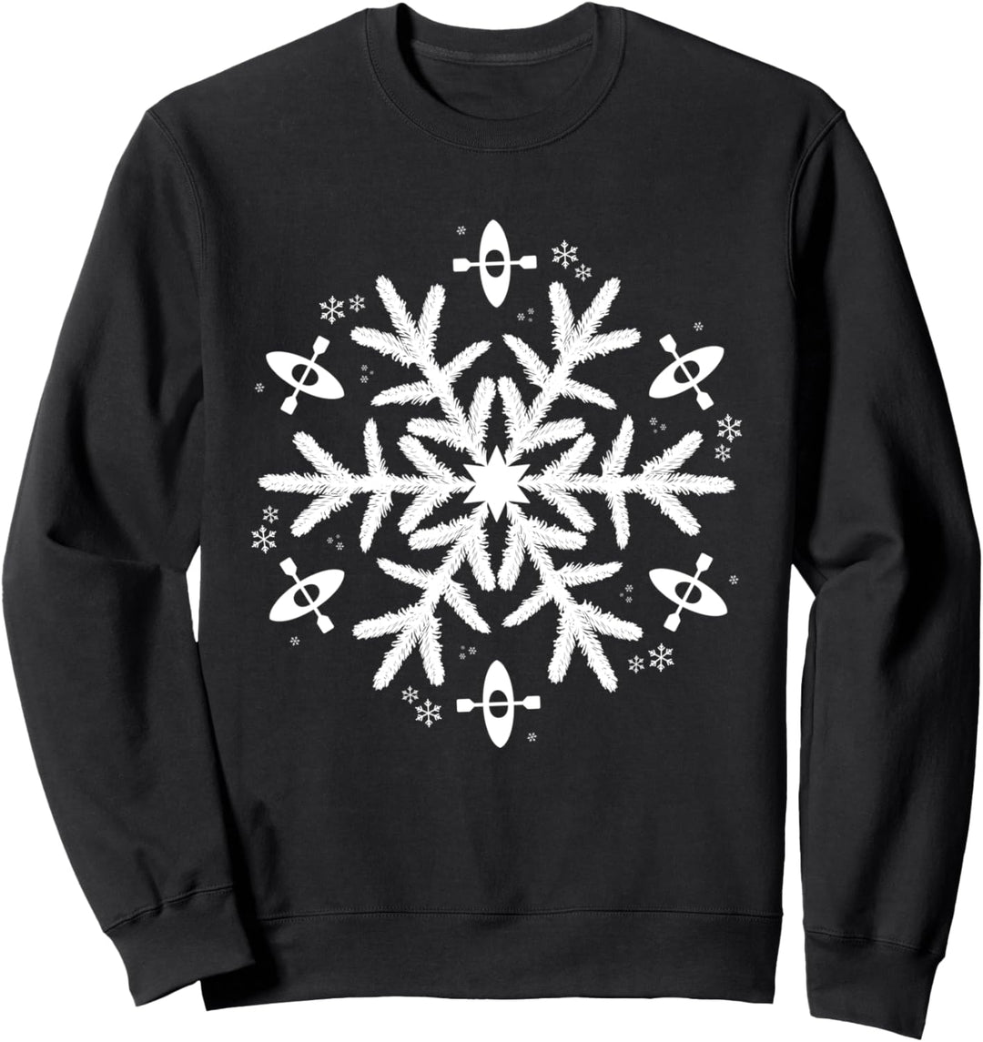 Weihnachten Kajakfahrer Schneeflocke Kajakfahren Sweatshirt