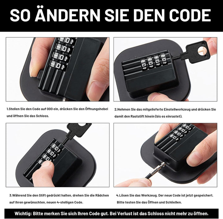 2 Stück Mülltonnenschloss Mülltonne Schloss - Sicherheitscode-Schloss für Mülltonnen 60-360L, ohne B