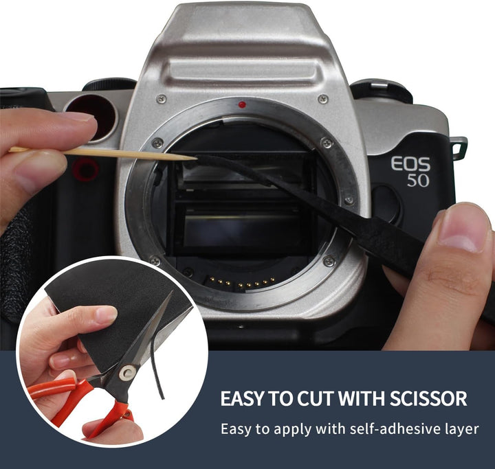 eTone Light Leak Proof Sponge High Density Foam Film Camera Replacement Light Seal Foam with Tongs f
