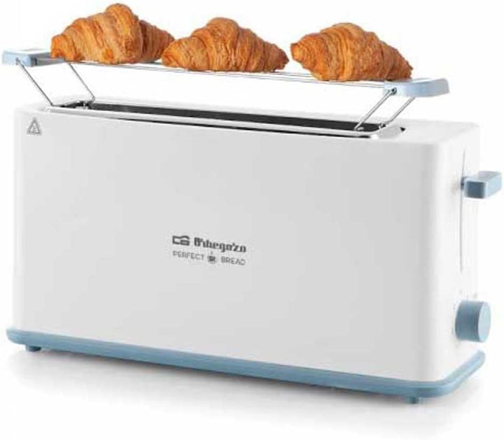Orbegozo TO 4014 Langschlitz-Toaster, 7 Bräunungsstufen, Kalt-Touch-Gehäuse, Krümelschublade, Brötch